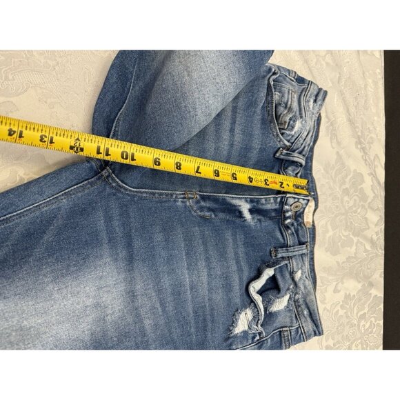 Alter’d State Vervet Size 31 Wide Leg Flare Bell Bottom‎ Ripped Jeans Stretch - Picture 7 of 9